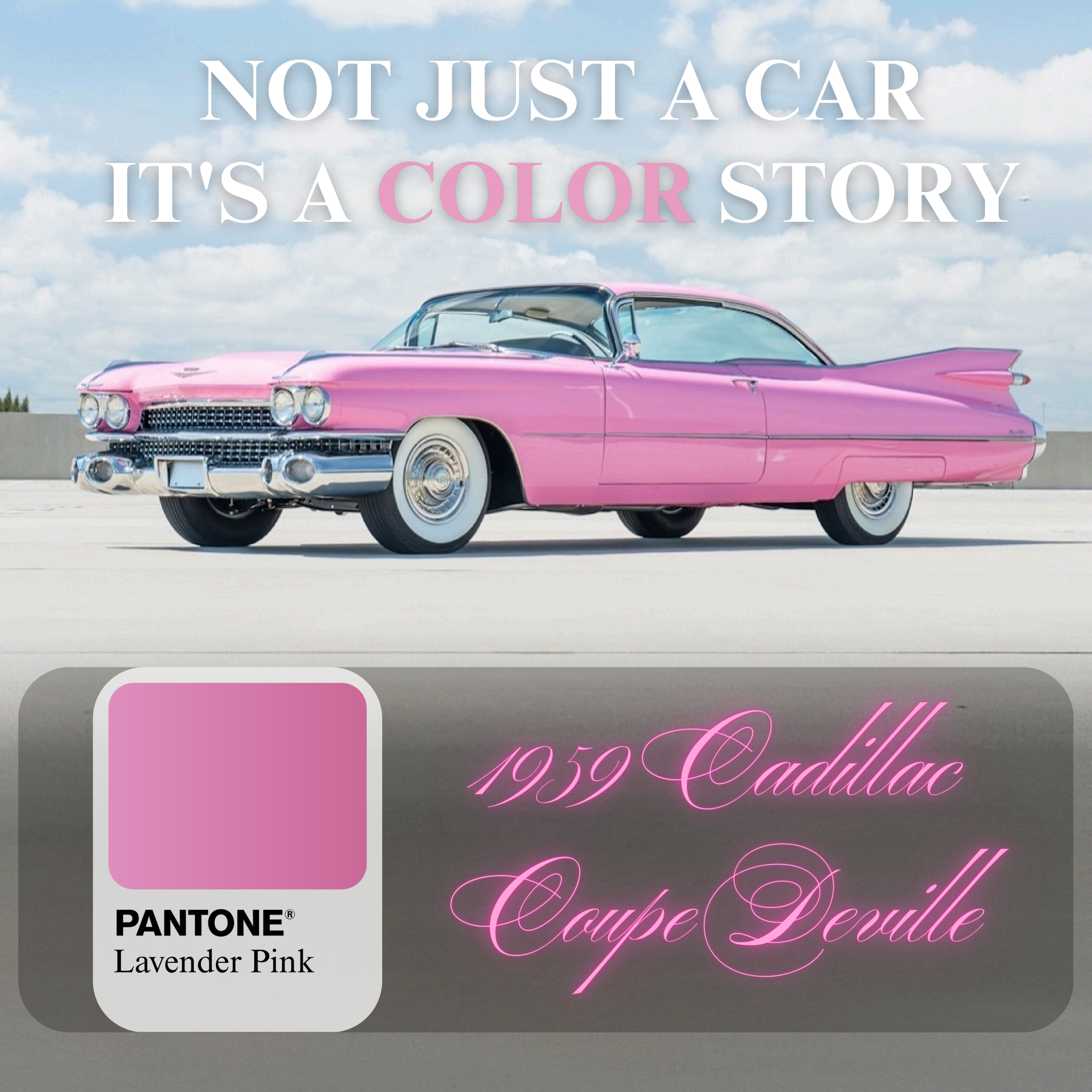1959 Cadillac Coupe DeVille in Pantone 230C
