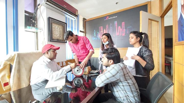 Meeting held on Rubber Roller and it's process at Printin Décor Office