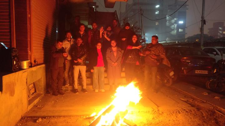 Lohri bonfire at Printin decor office 2023