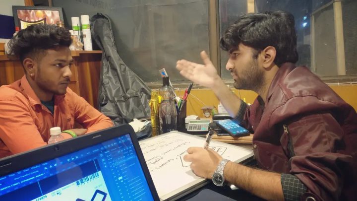 Meeting in Office Cabin